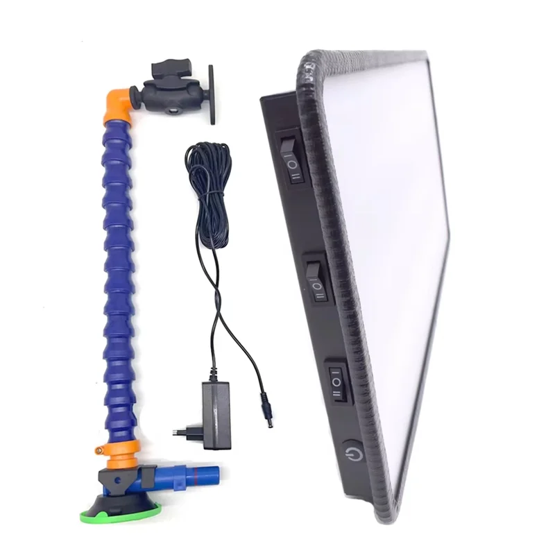 

AT21-For Car Dent Repair Tool 3 Stripe 6 Color Detection PDR Lamp With 3 Inch Suction Cup Support EU Plug