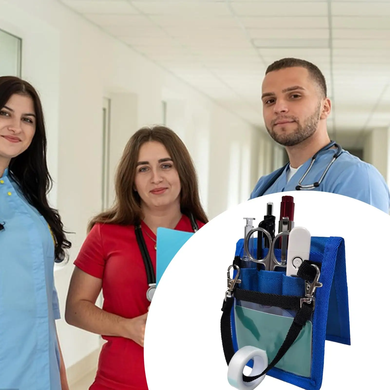 حزمة مراوح للممرضات ممرضة حزمة مراوح تخزين الخصر حقيبة الحقيبة حزام خصر صغير مع حامل الشريط فائدة تخزين حقيبة التمريض ل