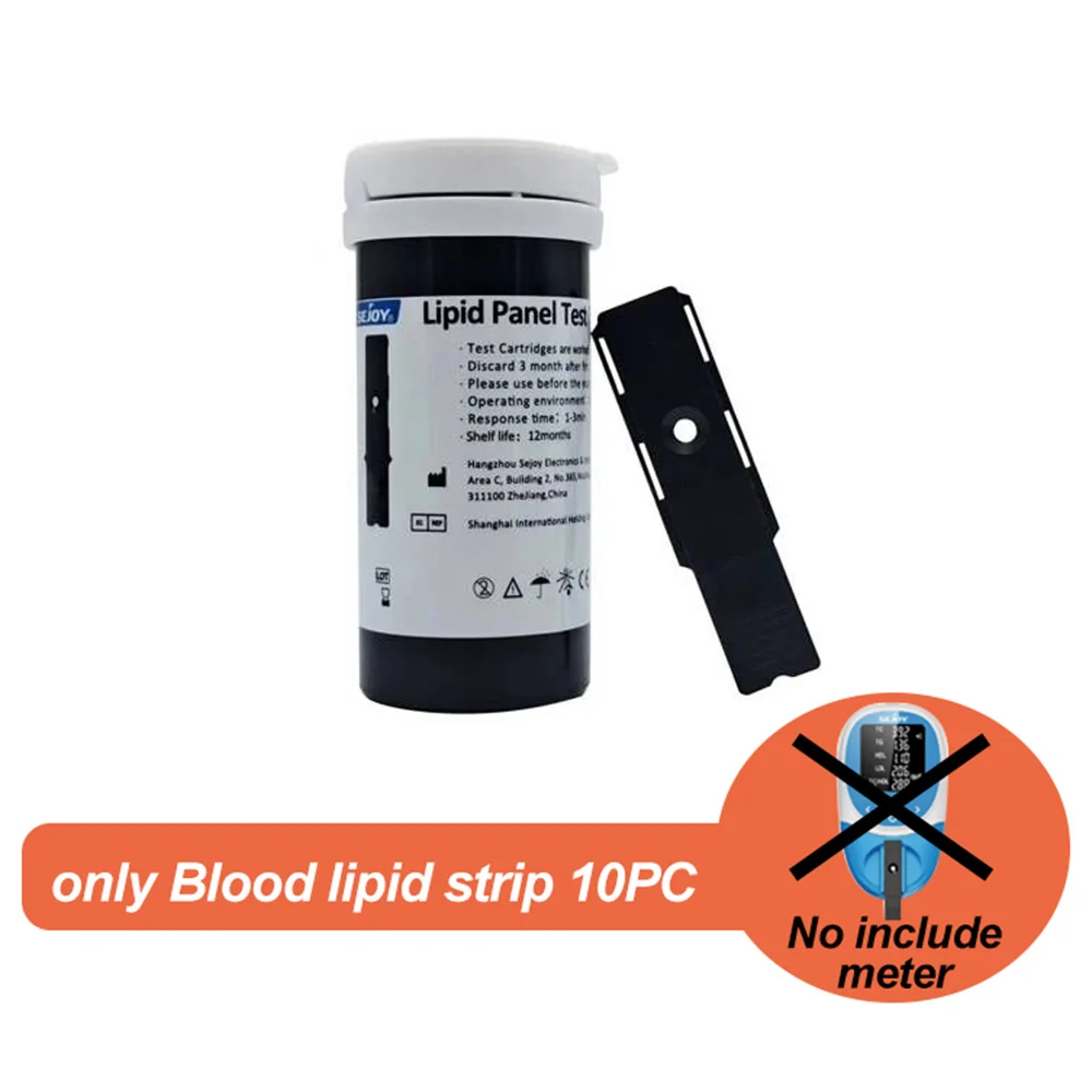 5-in-1 Bloed Totaal Cholesterol Testkit Triglyceriden Testkit Professionele snelle bloedlipidenanalysemeter met 10 strips - afbeelding 1