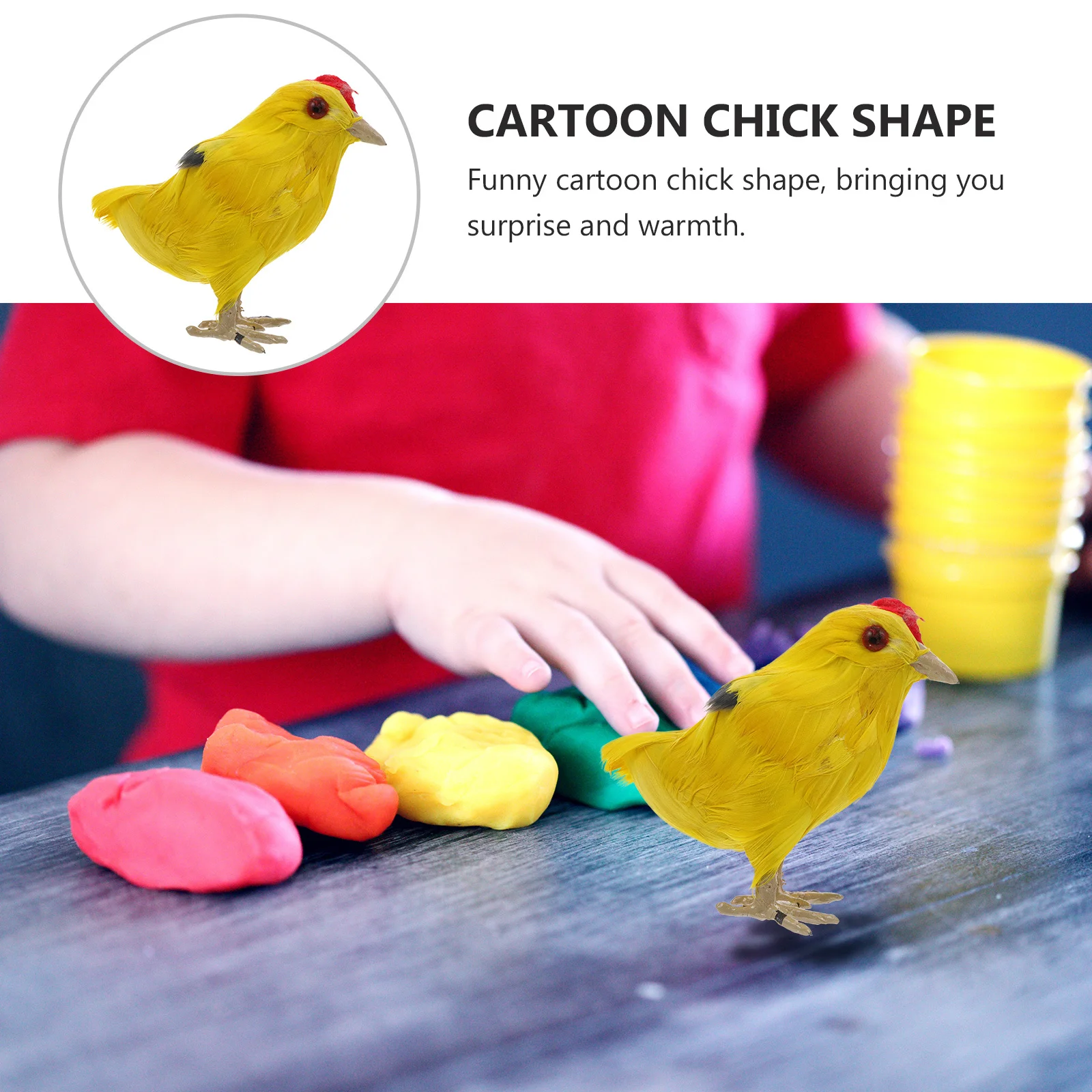 1 قطعة فرخ مقلد واقعي مضحك الكرتون شكل زخرفة الزخرفية لخزانة خزانة فريدة من نوعها الإبداعية صور الدعامة التعليمية #1