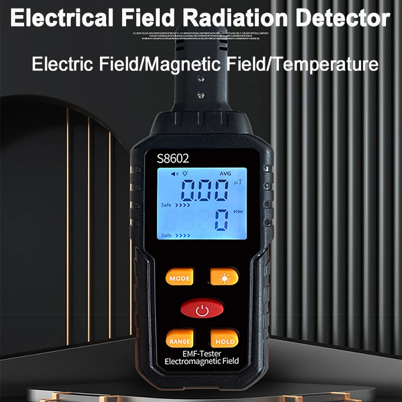 

S8602 3 in 1 Electromagnetic Field Radiation Detector Portable EMF Tester for Home EMF Detector Ghost Hunting Equipmetent