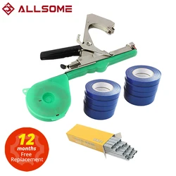 ALLSOME legatrice pianta da giardino pianta Tapetool Tapener + 10 rotoli di nastro Set per verdura uva pomodoro cetriolo pepe fiore