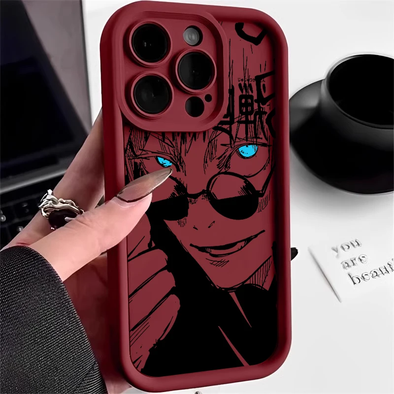 Anime Jujutsu Kaisen Cool Phone Case for IPhone 16 15 14 13 12 11 Pro Max Mini XR XS X 7 8 Plus Soft TPU Back Cover