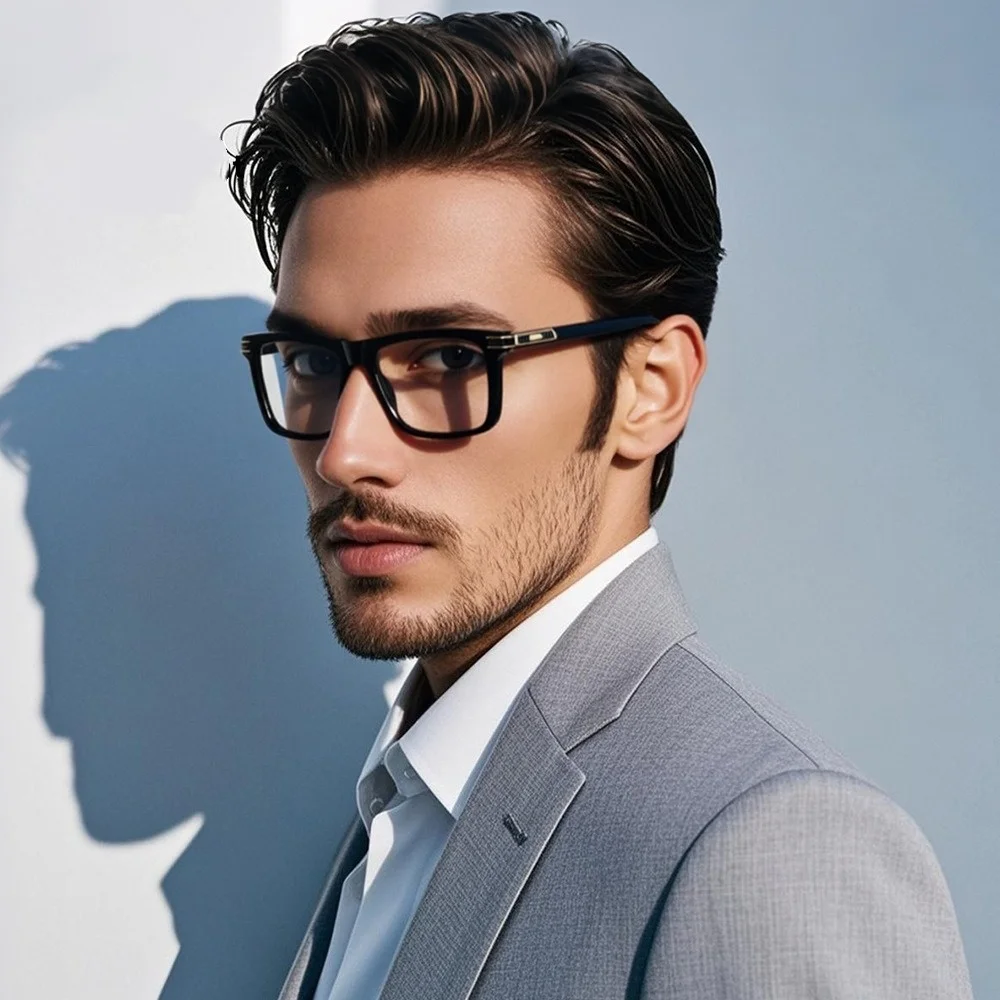 

TR90 оправа для очков для мужчин, квадратная оптическая оправа для очков с защитой от синего света, винтажные оптические очки по рецепту