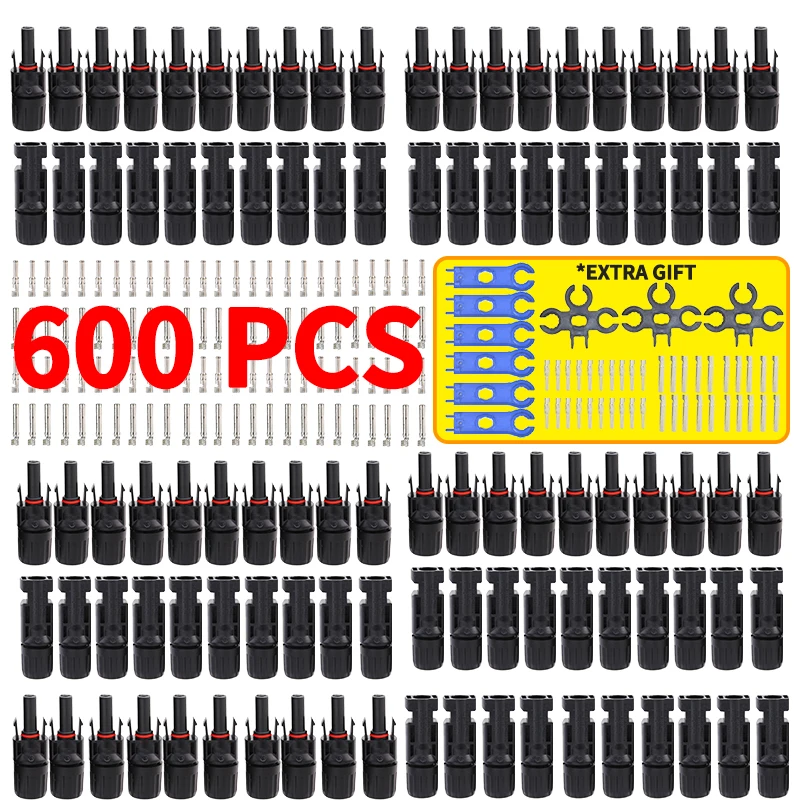 Kit de connecteurs solaires DC pour câble, connecteurs Stecker de panneau, 600, 4, 6mm 2, 400, 200, 100/10, 2.5 pièces, 1000V30A, livraison gratuite