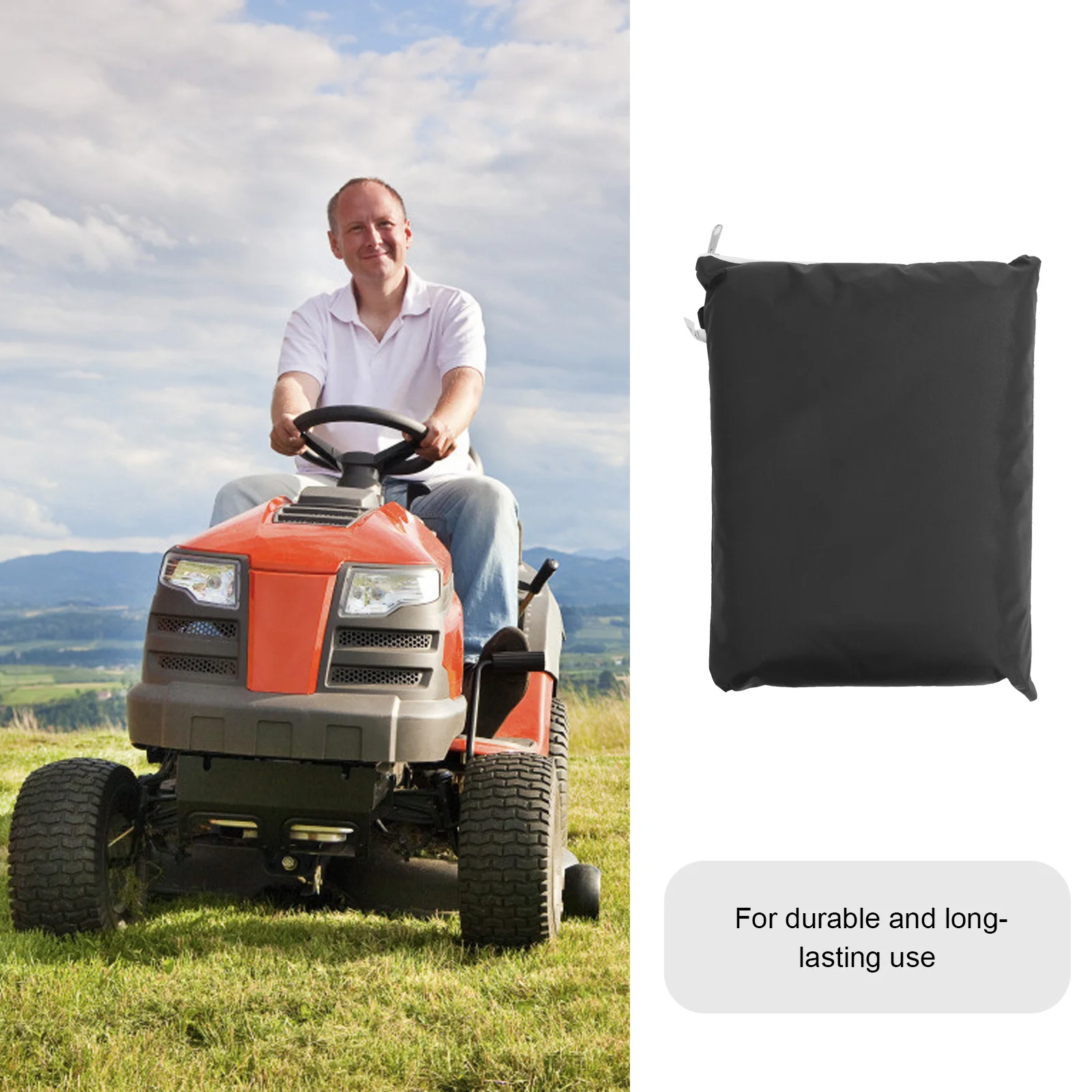 Grass Machine Cover 140X66X91Cm Black Waterproof Uv Windproof Outdoor Lawnmower Protector Heavy Duty Garden Tool Storage