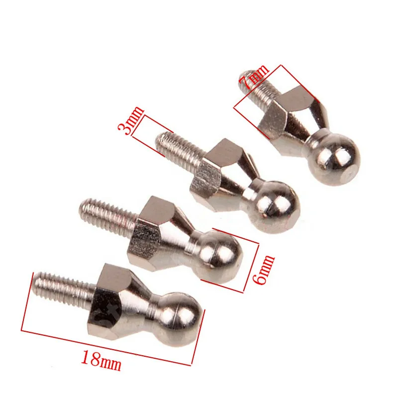 4Pcs/Set 08072 Shock Ball Head 2 HSP Spare Parts For 1/10 Model RC Remote Control Car