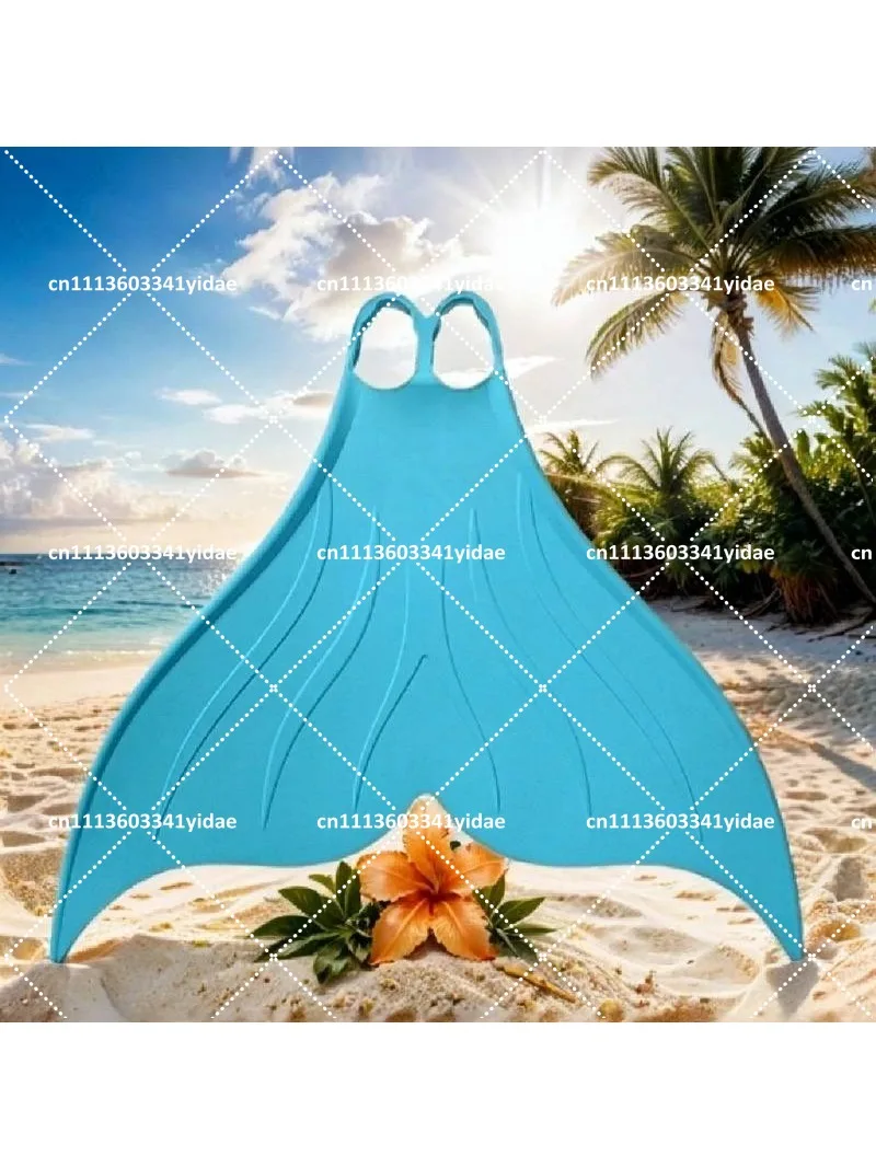 Mermaid Flippers Male and Female Silicone Adult Diving Swimming Single Webbed Mermaid Tail Free Diving Equipment