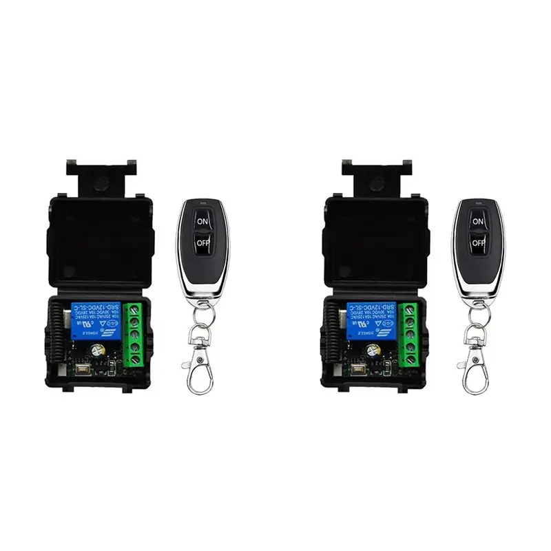 

B27B 2X 433Mhz Wireless Remote Control Switch RF Relay 12V Remote Control Switch For Garage Door Motor Water Pump Control