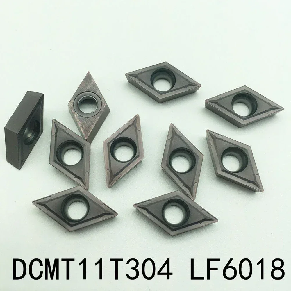 New Practical Carbide Inserts Insert 10pcs/box Accessories CNC DCMT11T304 LF6018 Replacements Turning Industry