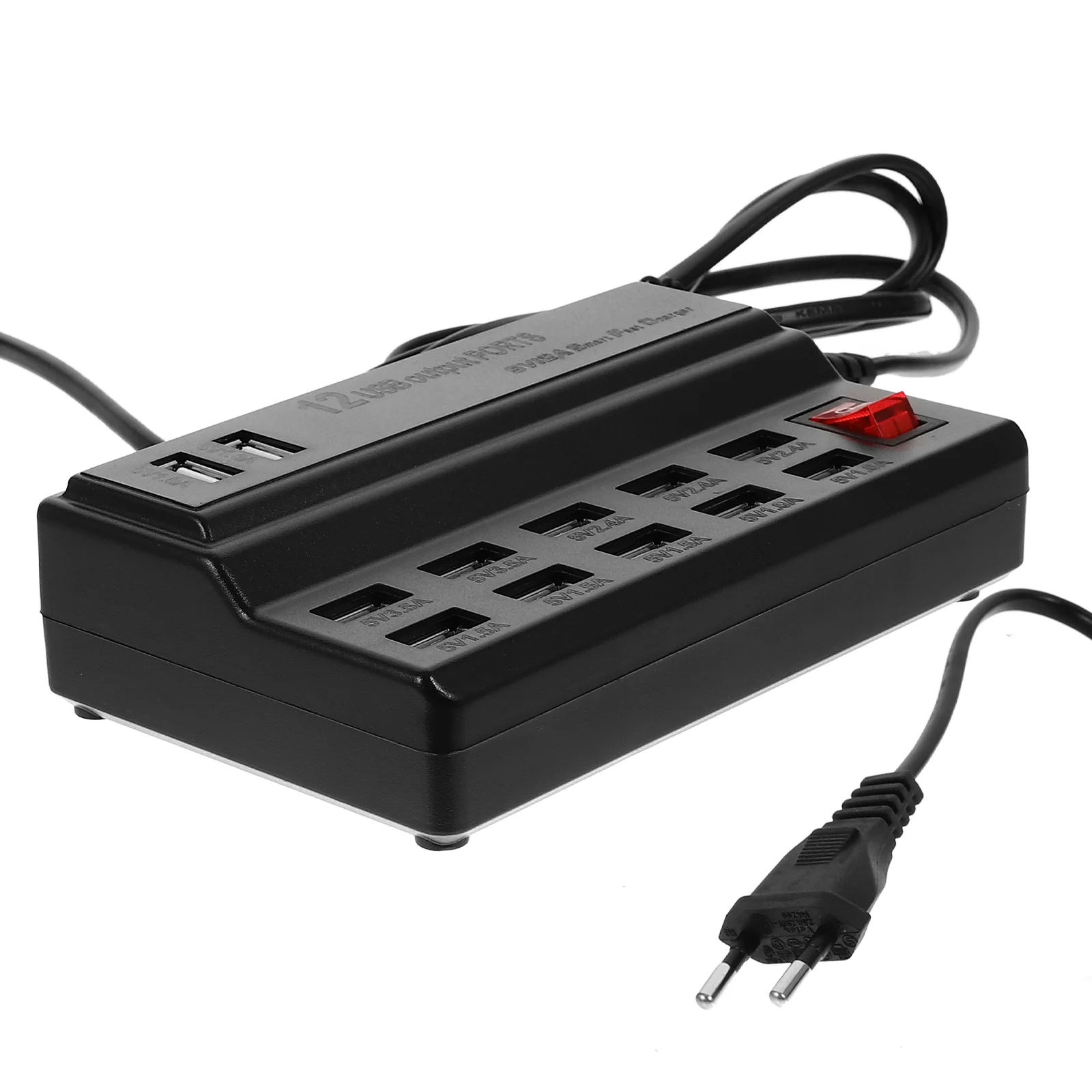 

12 Ports Multi USB Cell Phone Charging Station Chargers Hub Intelligent