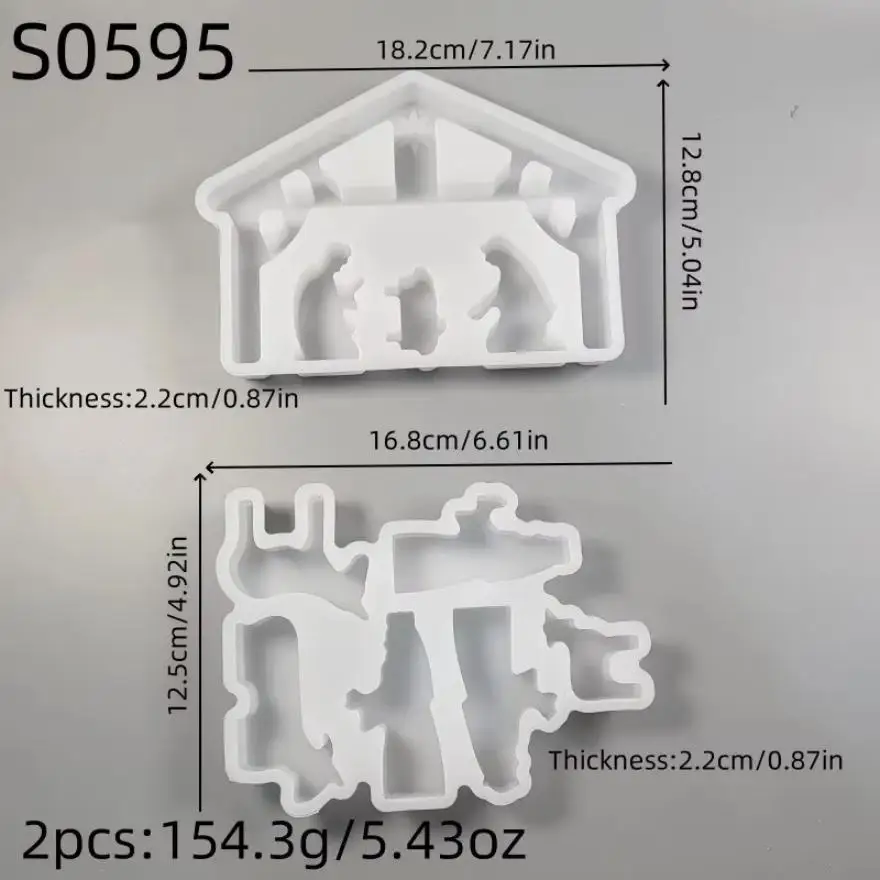 nativity set diy silicone mold christmas ornament decoration cement plaster silicone molds for epoxy resin