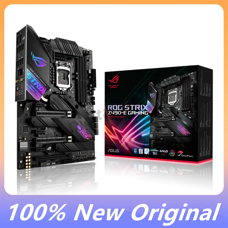 لوحة أم ألعاب أصلية جديدة ROG STRIX Z490-E سعة 128 جيجابايت USB3.2 Type-C M.2 HDMI LGA 1200 DDR4 ATX Z490 اللوحة الرئيسية
