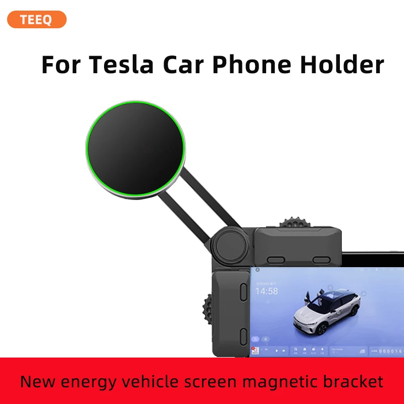 for Tesla Model Y 3 HIGHLAND 2025 Cybertruck Phone Holder Screen Mount Magnetic Wireless Charger For LYNKCO/LEADING IDEAL/BYD