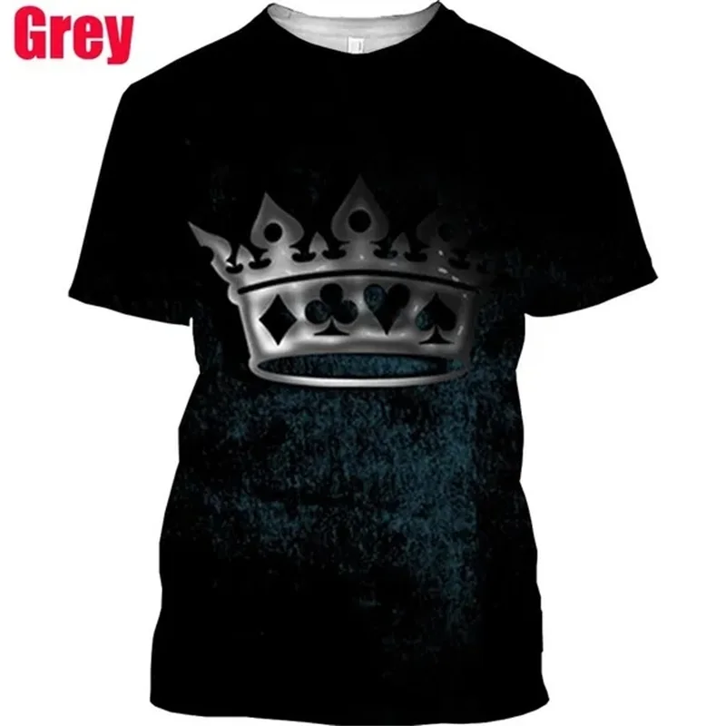 New Fashion King & Queen Crown T Shirt For Men And Women 3d Print Cool Tee Tops Casual Short Sleeve Men T Shirts Streetwear