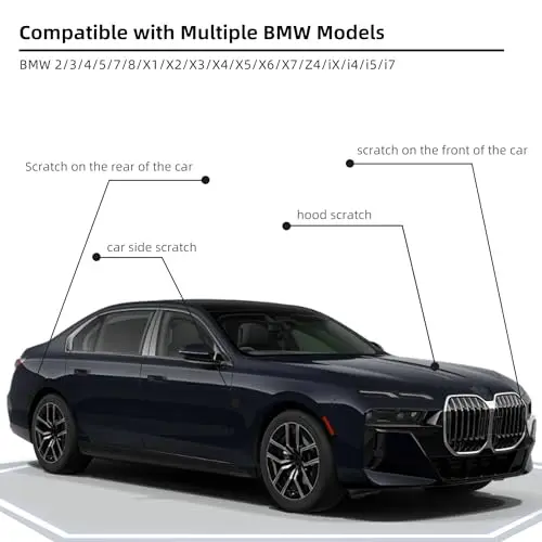 Carbon Black Metallic(416) Car Paint Touch Up Pen Compatible with BMW,Automotive Scratch Remover for Nicks & Chips Repair