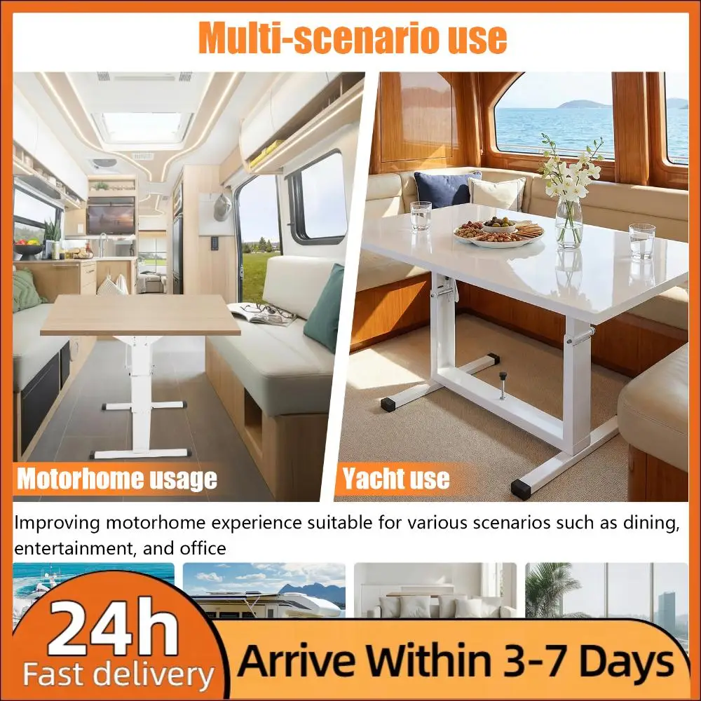 

RV-Specific Folding Table Frame Easy Install Adjustable Tables Legs Desk Stand Lifting Legs for RV Camper Dining Desks Base