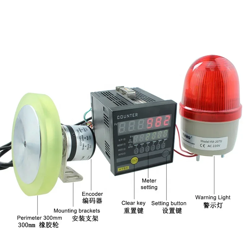 High quality cable length measuring Electronic automatic digital meter counter encoder wheel