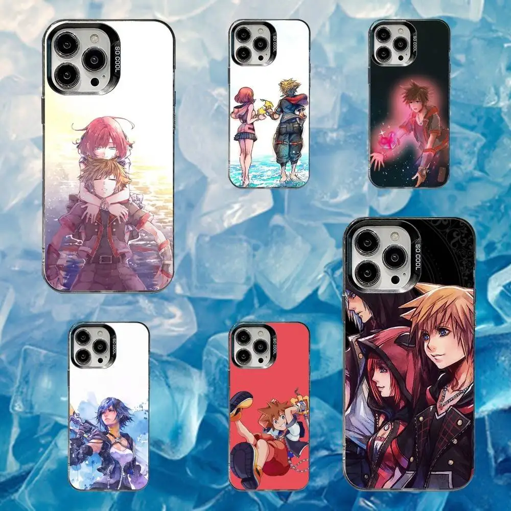 

K-Kingdom Hearts Game Phone Case For iPhone 16,15,14,13,12,11,Mini,Pro,SE,MAX White Matte Shockproof Cover