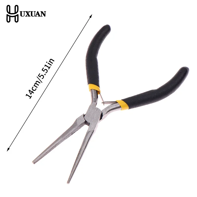 Mini alicates para hacer alicates, cortadores de alambre de precisión, aguja, punta redonda y doblada para hacer, punta de cadena, artesanía, pendientes
