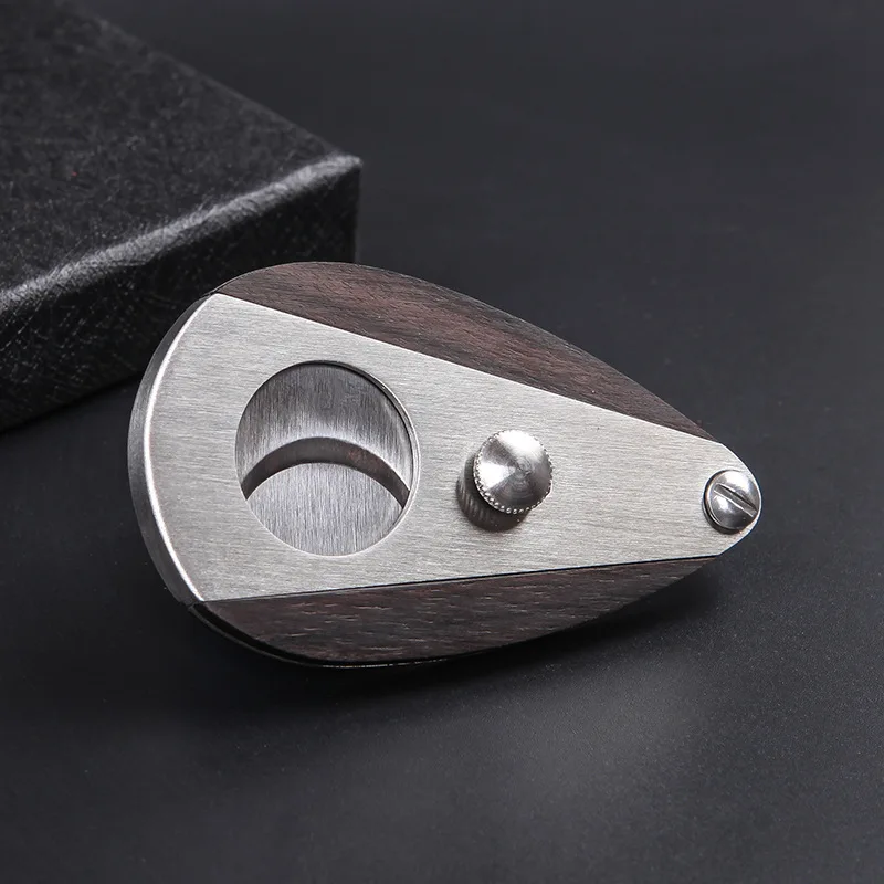 Sandalwood Stainless Steel Cigar Cutter Cigar Scissors Cigar Knife Sharp Blade Cigar Knife Guillotine Smoking Cigar Tool Gift