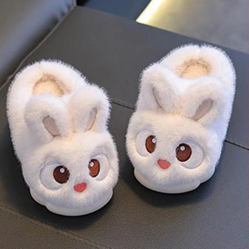 Kinderen Baby Meisje Jongen Winter Slippers Schattige Bunny Warme Slippers Antislip Huis Schoenen voor Kinderen Indoor Outdoor Flats Schoenen