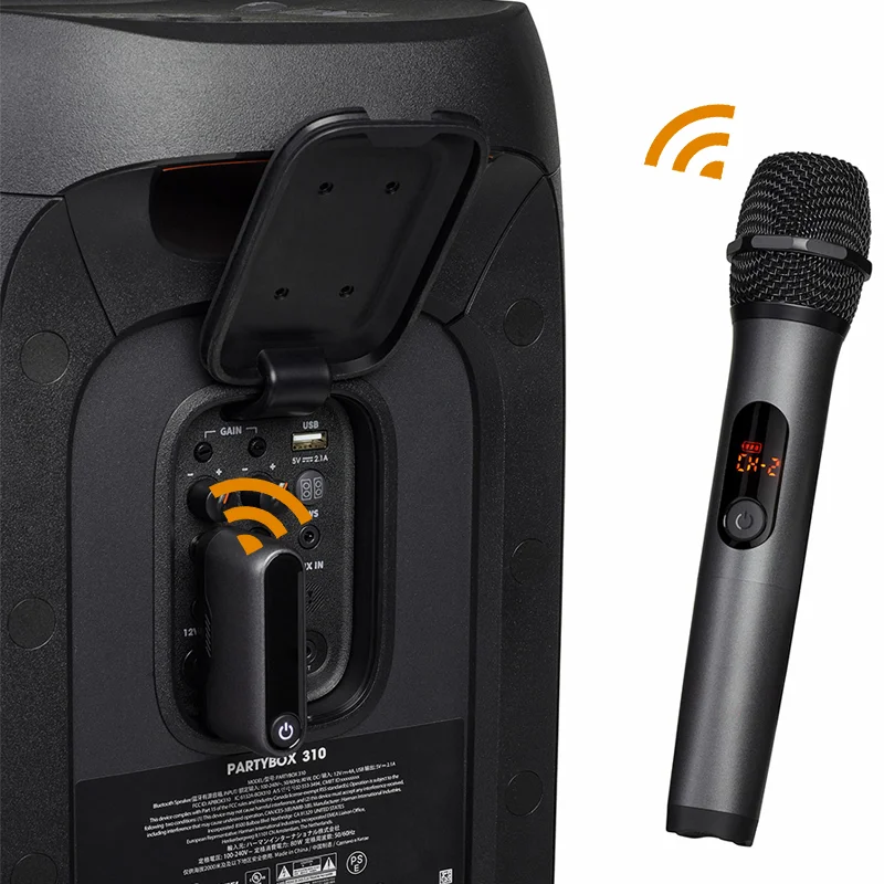 Wireless Microphone JBL 2 Channel UHF Wireless Cordless Handheld Microphone Karaoke Mic System For Church Party Speaker