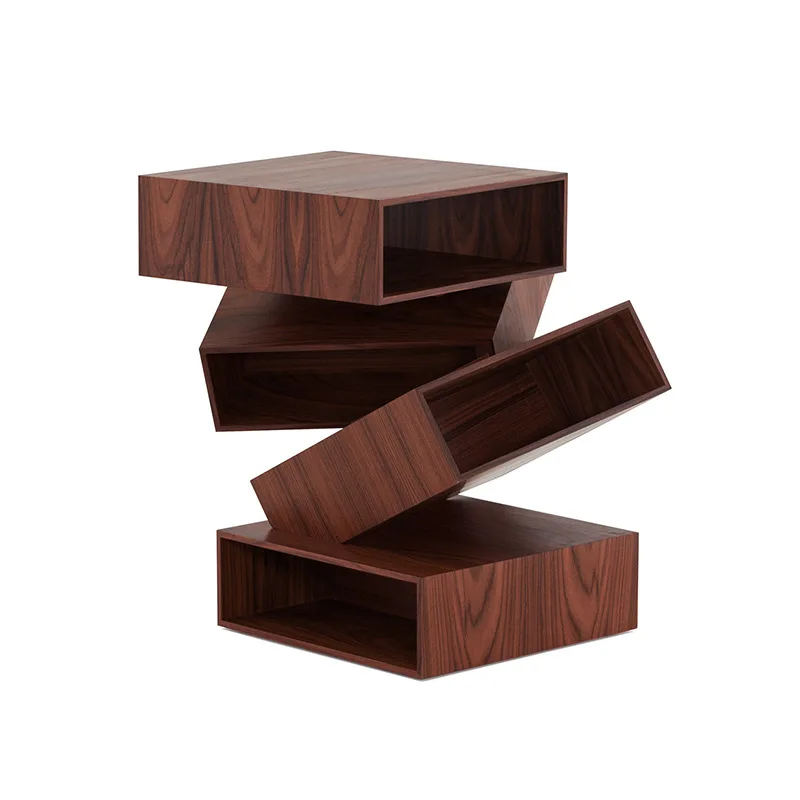

Italian minimalist modern irregular overlapping bedroom bedside table storage minimalist designer creative sofa edge few