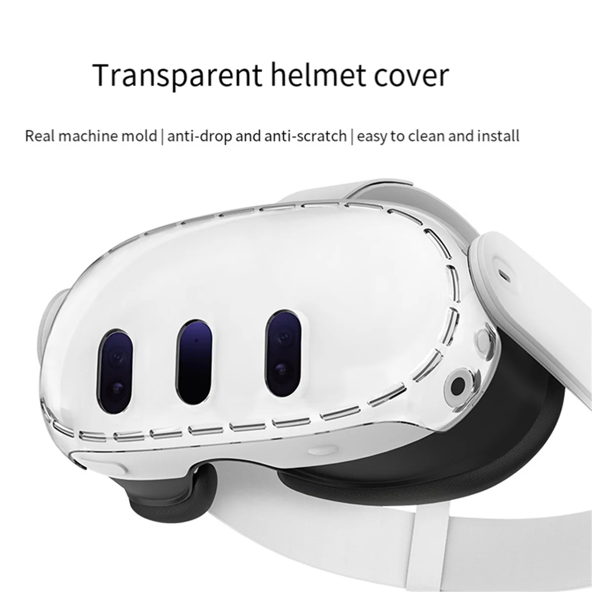 ل Meta Quest 3 واضح VR خوذة الغطاء الواقي المضادة للتصادم عدسة حامي VR واقية قذيفة ل Meta Quest 3