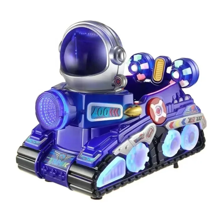 

2024 New Design Funny Coin Operated Super tank Kiddie Ride Machine