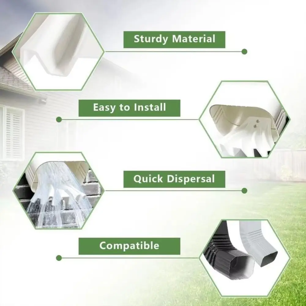

Gutter Downspout Extensions Gutter Downspout Dispenser Exquisite Workmanship Efficient Water Management Rain Gutter Disperser