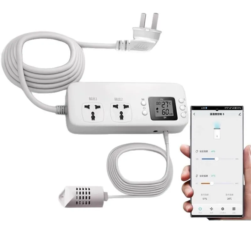 

Temperature and humidity control Socket humidity controller Humidification and dehumidification Graffiti APP Mobile phone Remote