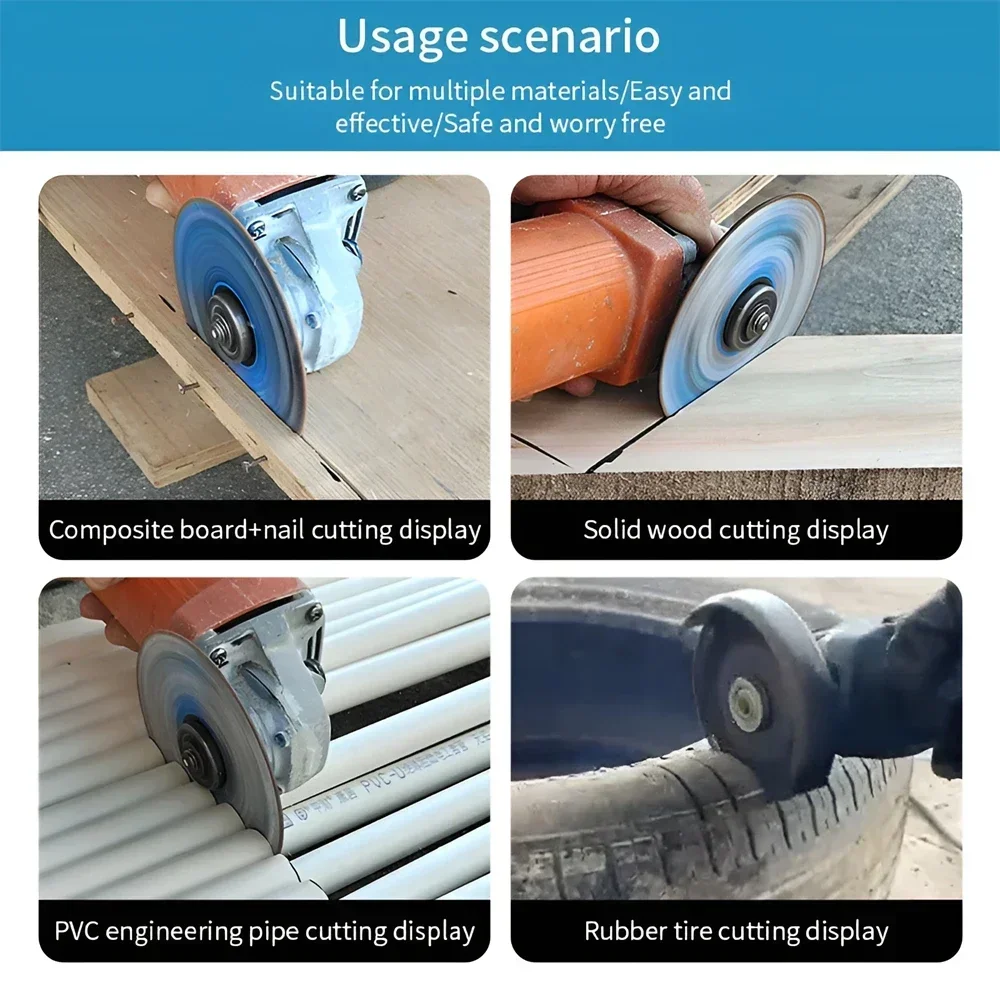 목재 보드 용 합금 목공 톱날 앵글 그라인더 용 알루미늄 PVC 플라스틱 고무 절단 도구