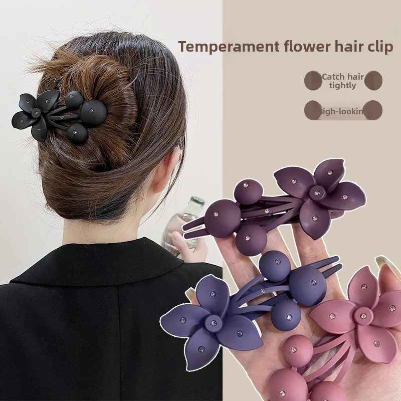

Fashion Diamond Hair Clip Frosted Rhinestone Flower Duckbill Women Hair Accessories