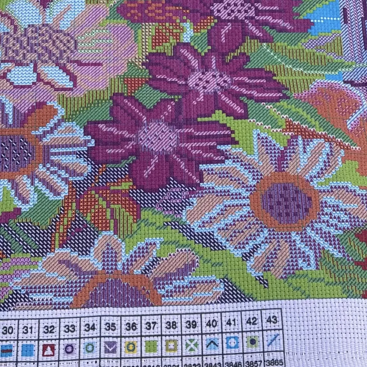 9ct 230x100cm Lake House Embroidery DIY Chinese Style Printed Kits Cross Stitch Needlework Set Home Decor Crafts