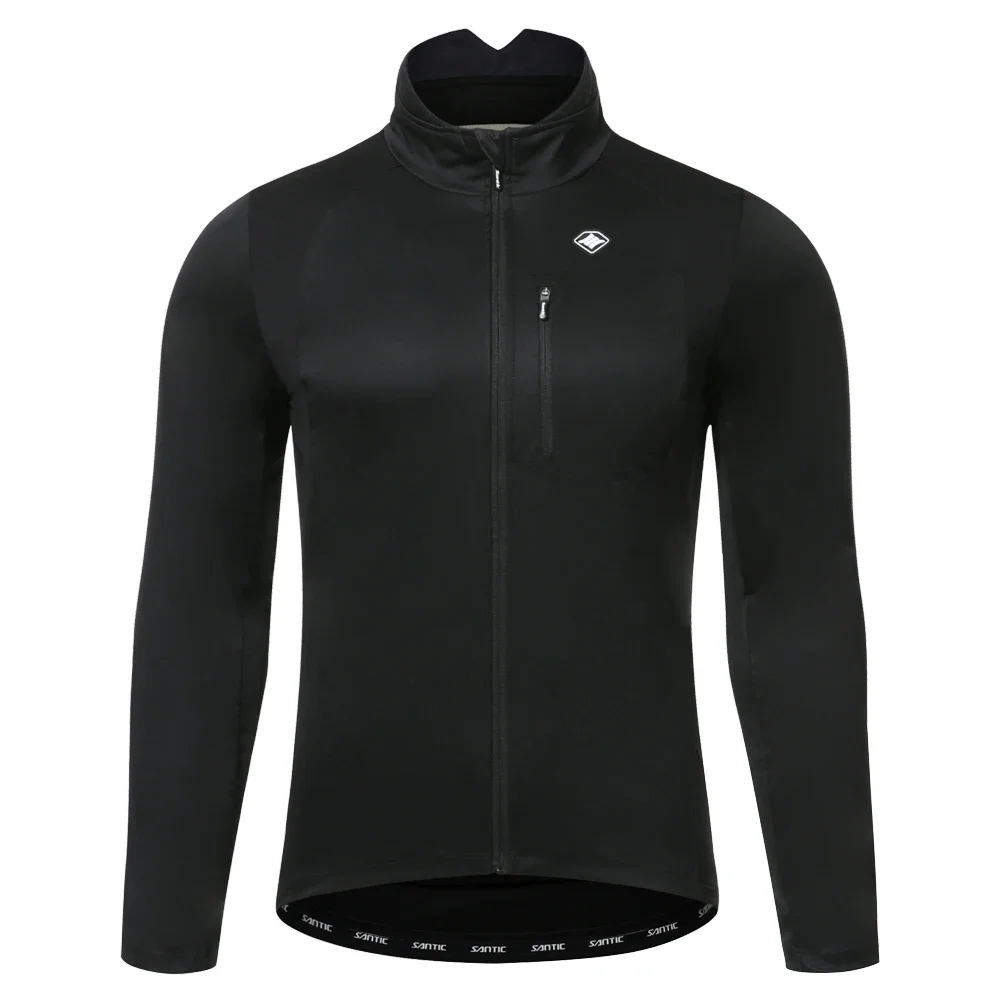 Santic Fleece MTB/Rennrad-Trikot Me's Winter-Radjacken, winddicht, thermisch, warm, Reitoberteile, langärmelig, Fahrrad-Sportmantel – Detail 7