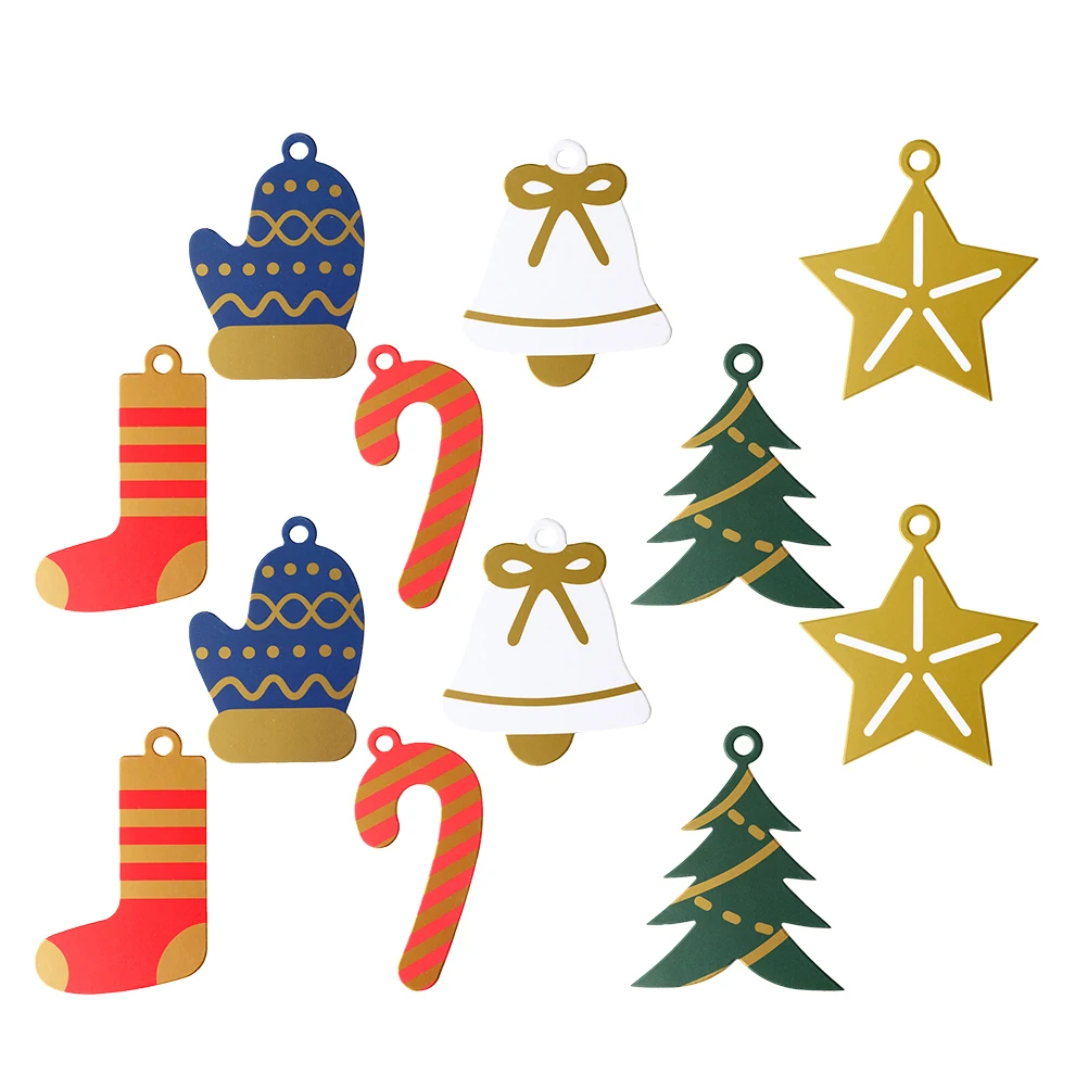 

60pcs Cards High Information Cards Grade Paper Tags Hole Lovers Friends Xmas Xmas Blessing Card Gifts Supplies