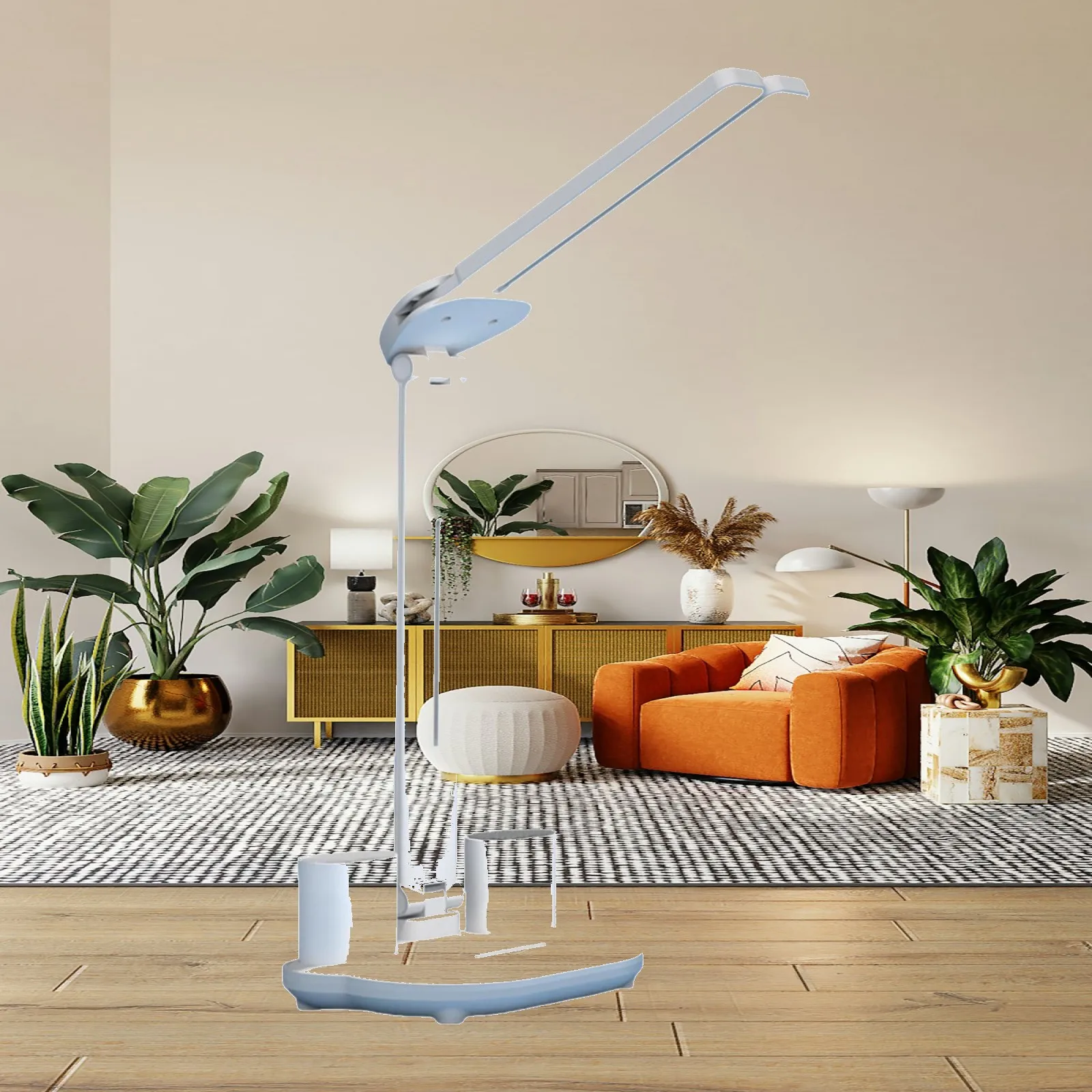LED Desk Lamp Adjustable Eye Protection Rechargeable Table Lamp Night Light for Video Conference Bedroom Dorm Study Office