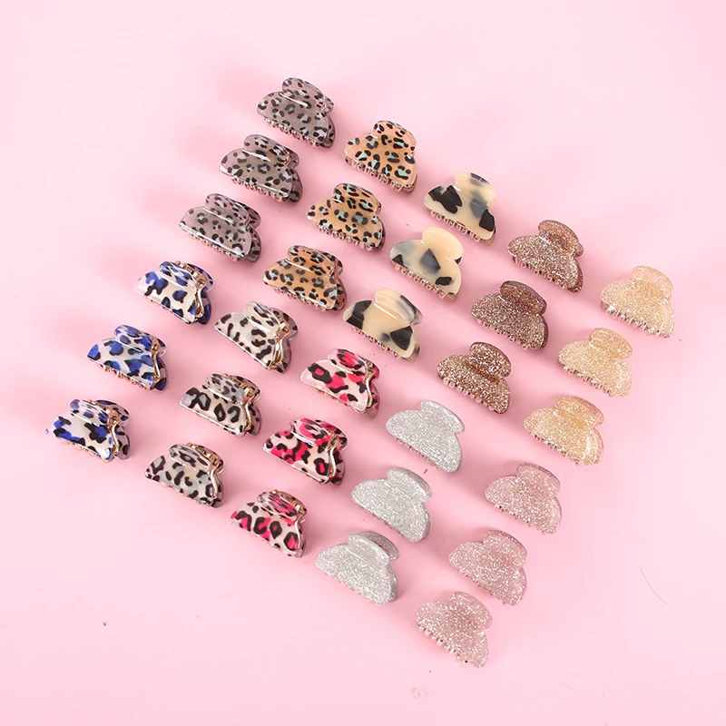 

6pcs/set Fashion 2.5CM Acrylic Hair Claw Small Hair Clip Clamp for Girls Cute Colorful hairpin Hair Accessories