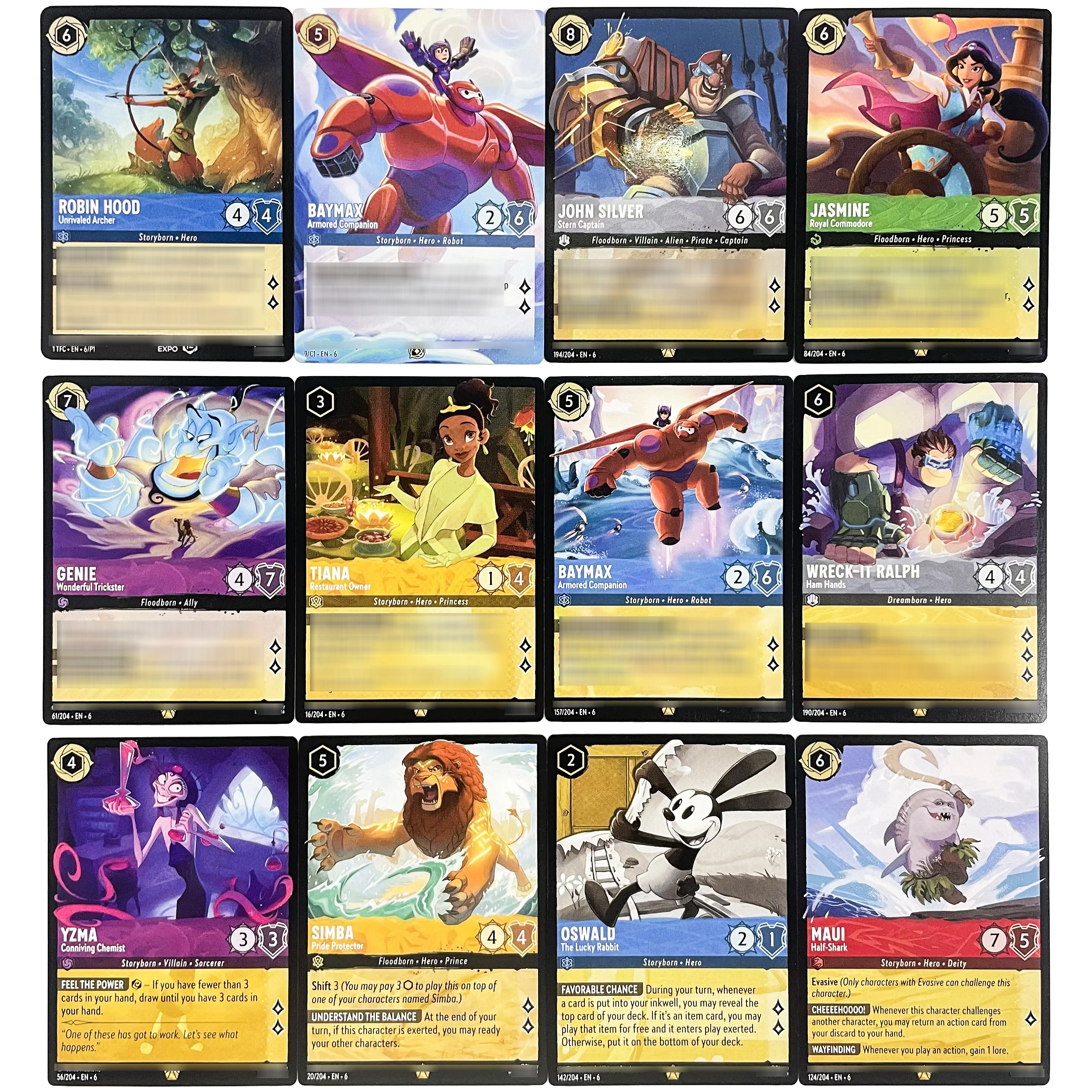 

Lorcana Proxy Chapter 5/6 Regular High Quality Legendary Collection Cards Baymax Maui Simba Donald Duck TCG Game Cards