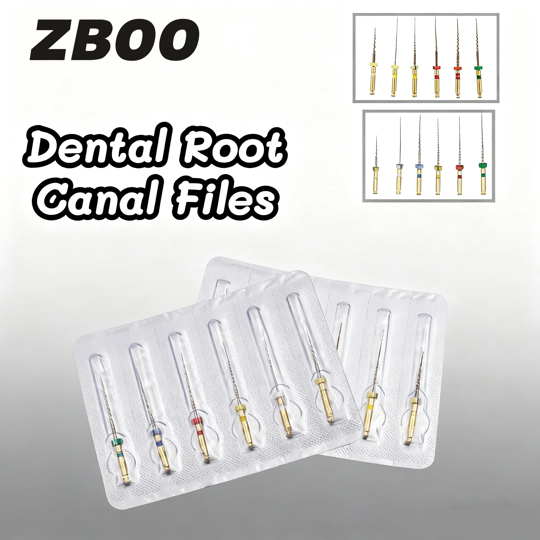 

6Pcs/Pack Dental Gold Rotary Files Endodontic Root Canal Needle 25mm Heat Actived File Dentistry Accessories Materials