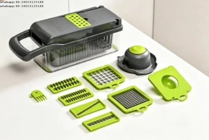 16 in 1 stainless steel vegetable slicer - heavy-duty multifunctional (tomato/potato chopper, fruit press, rechargeable)