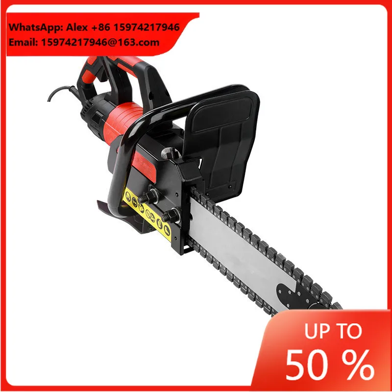 AJZN Industrial Electric Concrete Chain Saw-3200W 220V Low Maintenance Cost For Handheld Cutting Of Brick And Stone Walls