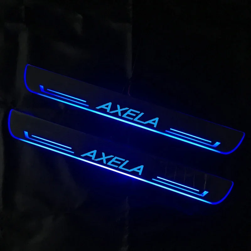 USB Power Acrylic Moving LED Welcome Pedal Car Door Stepping Light for  Axela Logo M6 MS C30 CX-3 CX-4 CX-5 CX-7 CX-8 E6