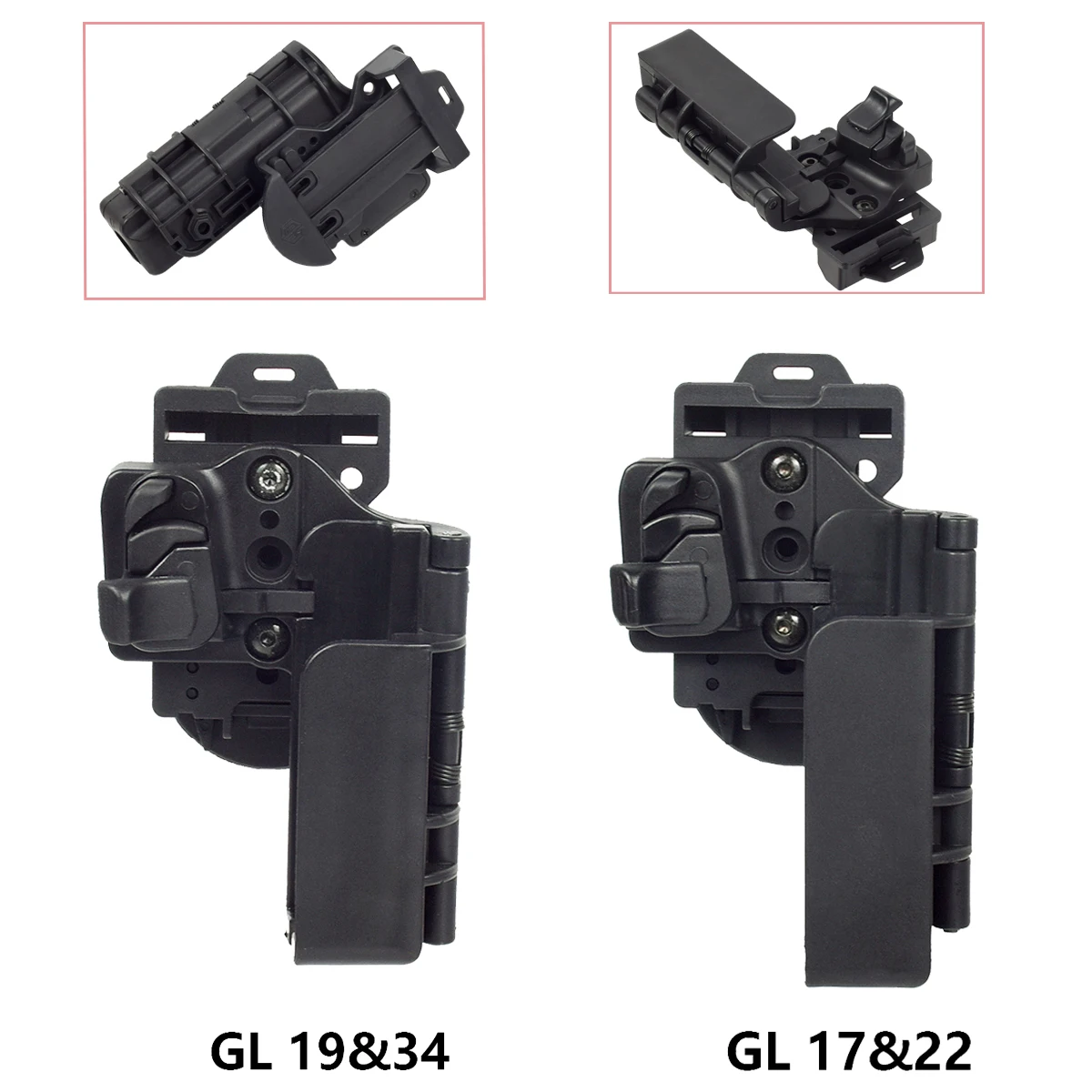 Tactical Flashlight Holder IPSC Hand Level 3 Carry Quick OWB G-un box belt leather cover Fit G-lock 17 19 22 34
