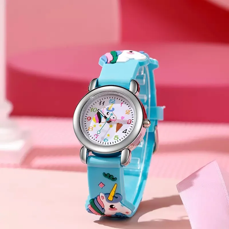 Cartoon Unicorn Children Watches Fashion Colorful boy gril Student and kid Watch Quartz Watch Electronic Watch birthday gift