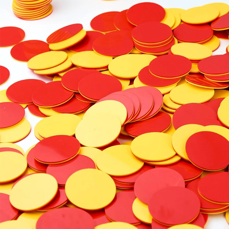 50PCS Plastic Two Color Counter Size 25MM Counting Chips Educational Toys Kids Boys Girls Math Classroom Supplies
