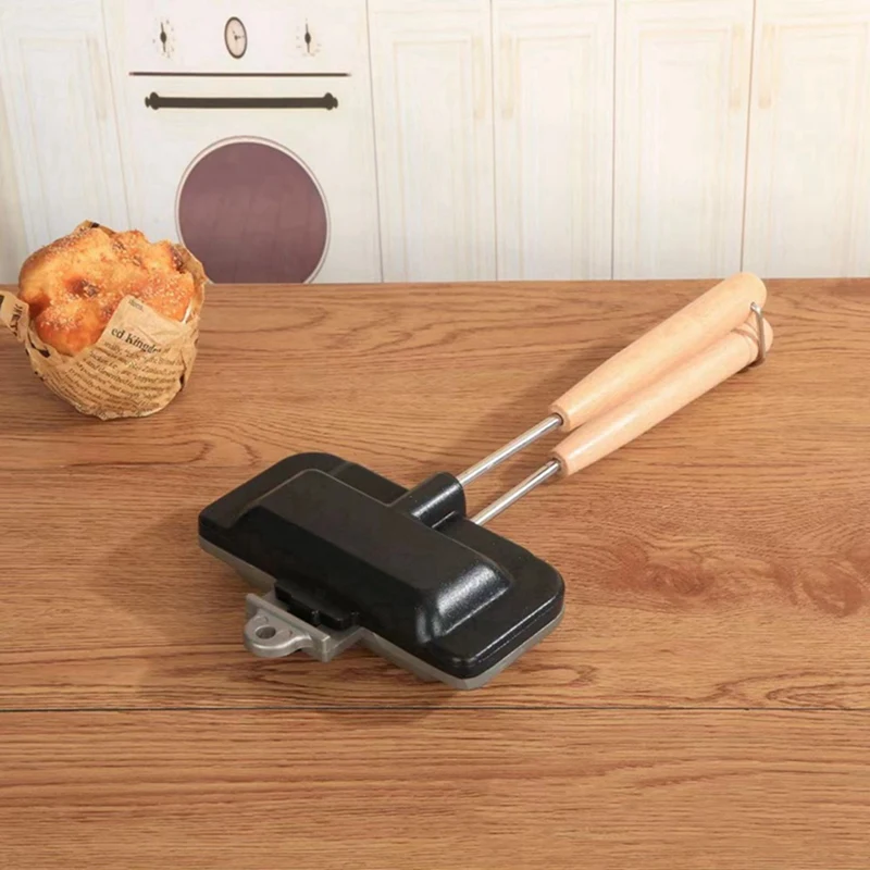 Removable Frying Pan Bakeware Storage Bag Non-Stick Foldable Grill Frying Pan Hotdog For Bread Toast Breakfast Machine image 5