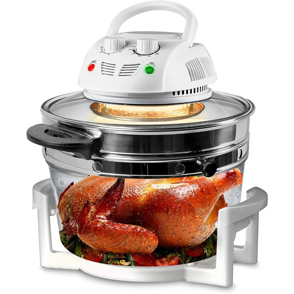 

Air Fryer, Infrared Convection, Halogen Oven Countertop, Cooking, Stainless Steel, 13 Quart 1200W