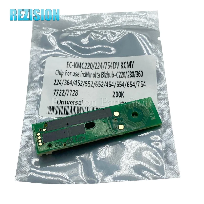 Original Developer Chip For Konica Minolta BHC 220 280 360 C224 284 364 454 554 754 652 Developer Chip Printer Copier Spare Part